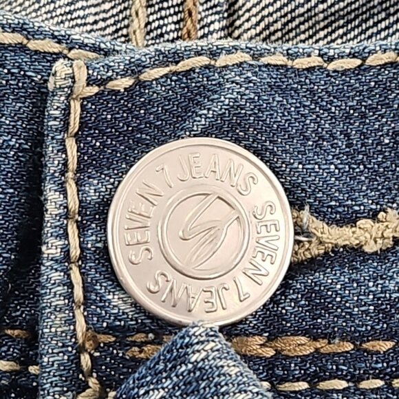 Vintage Seven 7 Bootcut Jeans Men's 36x32 Dark Wash Relaxed Fit 100% Cotton EUC - Picture 5 of 16